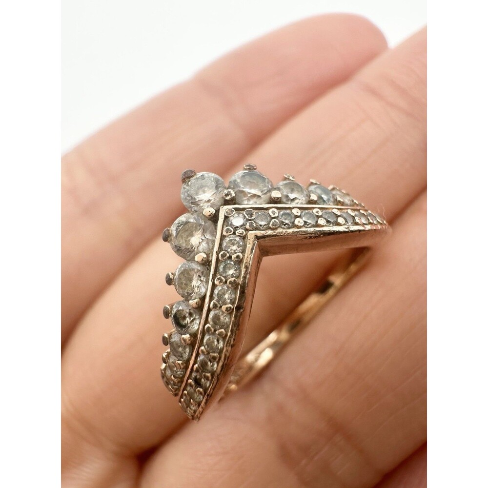 PANDORA ROSE PRINCESS WISHBONE RING SIZE 3.75 - Picture 2 of 7